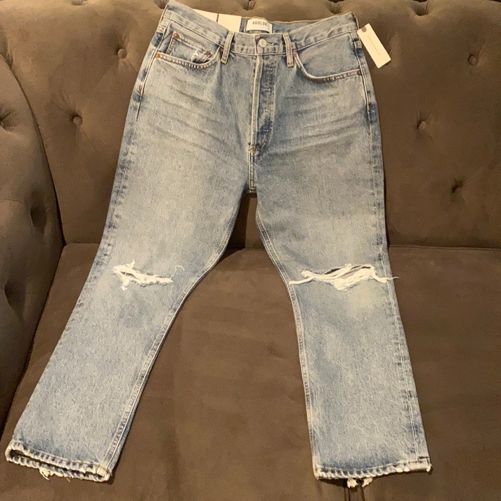 AGOLDE Riley - high rise straight crop